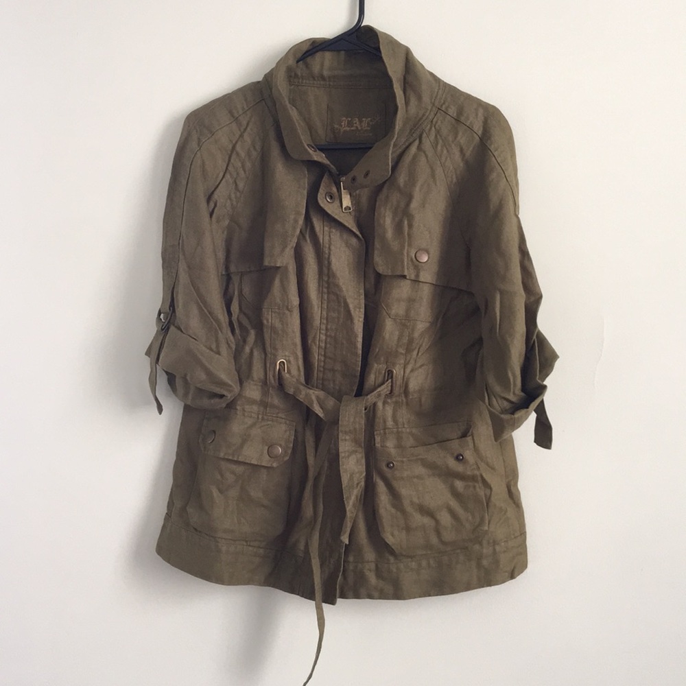 Green utility jacket like new